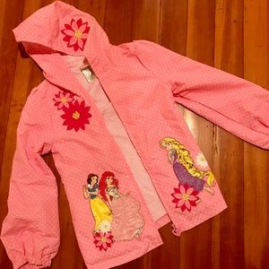 Disney Store Princess Windbreaker w/ hood Size 7-8